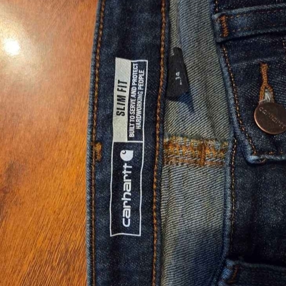 Womans Size 14 Slim Fit Blue Carhartt Jeans - Picture 3 of 4